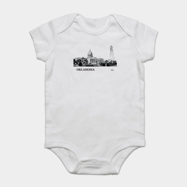 Oklahoma State USA Baby Bodysuit by Lakeric